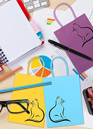 30 Pieces Paper Party Bags Candy Gift Bags Toy Goody Sweet Bags with Handles,Kraft Bags or Kids Party, Celebrations, Baby Shower, Birthday, Halloween, Christmas