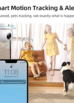 AOSU 2K Indoor Cameras 2-Pack – Plug-In WiFi Nanny Cam for Baby & Pets, Motion, Night Vision, Two-Way Audio
