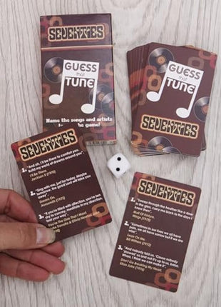 Boxer Gifts Seventies Guess That Tune Music Quiz Game - Party Games For Adults & Family - 1970s Songs Trivia - 70s Gifts For Men & Women, Brown