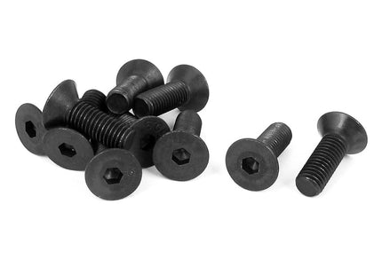 10pc M3 Hex Counter Sunk Head Screw Pack Black 8.8 Steel