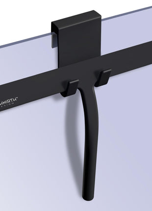 11" Inch Width All Purpose Squeegee Wiper for Shower Glass Doors Bathroom Mirror Tiles Ca (black, 11 Inch)