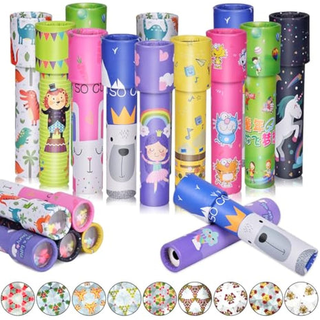 Ainiv 12 PCS Medium Kaleidoscope Toys for Kids, Retro Classic Kaleidoscopes Educational Toys for Kids New Year Christmas Stuffers Bag Fillers Birthday Party School Classroom Prizes(Random Color)
