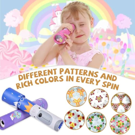 Ainiv 12 PCS Medium Kaleidoscope Toys for Kids, Retro Classic Kaleidoscopes Educational Toys for Kids New Year Christmas Stuffers Bag Fillers Birthday Party School Classroom Prizes(Random Color)