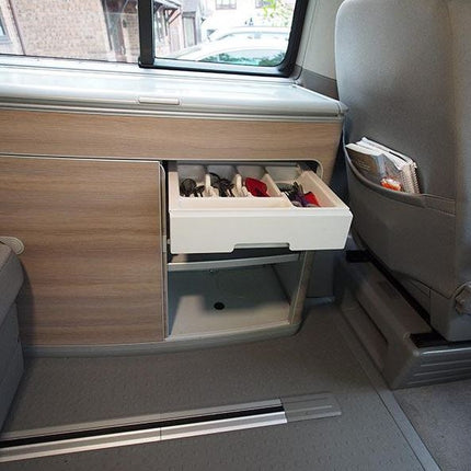 For VW T6 California Camper Cutlery Tray – Van-X Campervan Kitchen Organiser