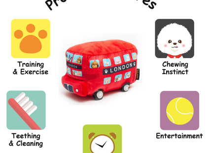 London Bus Plush Dog Toy