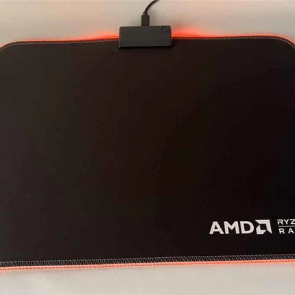 AMD LED Gaming Mouse Pad Red LED Light-Up Anti-Slip 36.5×25.5 cm for PC/Laptop