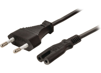 Maplin Power Lead IEC C7 Fig 8 2 Pin Plug to Euro 2 Pin Plug - 5m (Not Fused)