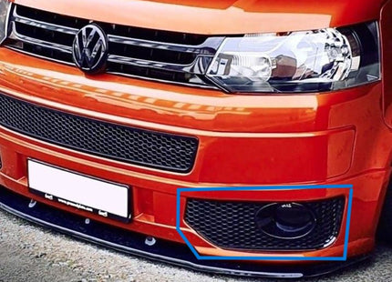 For VW T5.1 Transporter Front Bumper Styling Kit Honeycomb Sportline Matte Black | Van-X