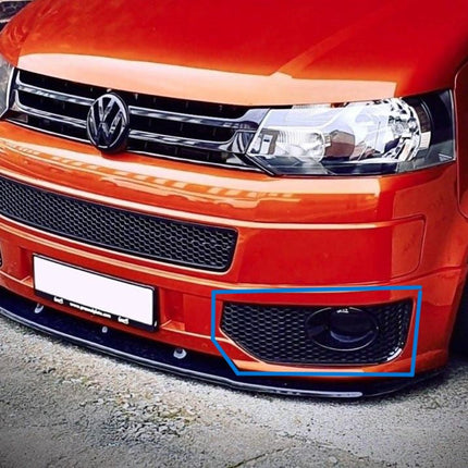 For VW T5.1 Transporter Front Bumper Styling Kit Honeycomb Sportline Matte Black | Van-X