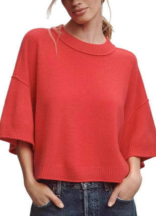Hot Girl Style Solid Color Short T-shirt