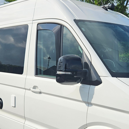 For VW Crafter New Shape Mirror Covers -  Set of 2 - Gloss Black | Van-X