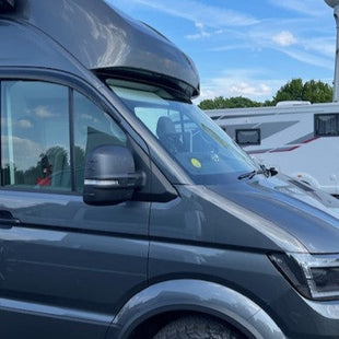 For VW Crafter New Shape Wing Mirror Covers Hammerite Set of 2 Mirror Cap Styling Upgrade - Van-X