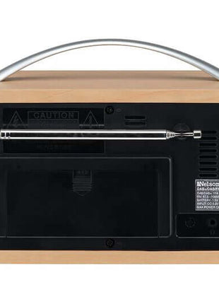 LOGIK L45DABW23 PORTABLE DAB+ FM RADIO MAINS OR BATTERY WHITE & BROWN 2.4" TFT