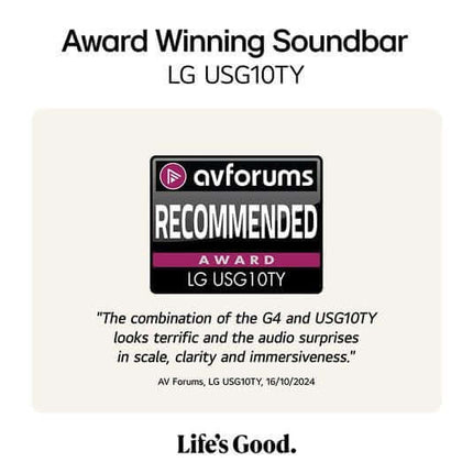 LG USG10TY SOUNDBAR HOME CINEMA 3.1 WIRELESS SUBWOOFER 4K DOLBY ATMOS RRP £999