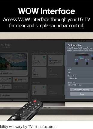 LG USC9S SOUNDBAR HOME CINEMA 3.1.3 WIRELESS SUBWOOFER 4K DOLBY ATMOS RRP £999