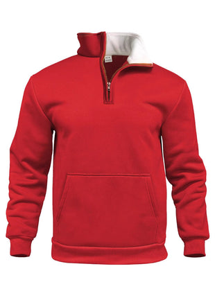 Casual Outdoor High Neck Half-Zip Pocket Long Sleeve Sweatshirt