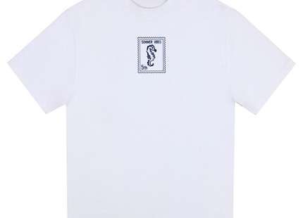 Seahorse - Summer Vibes 5th - Unisex Oversized T-Shirt - White