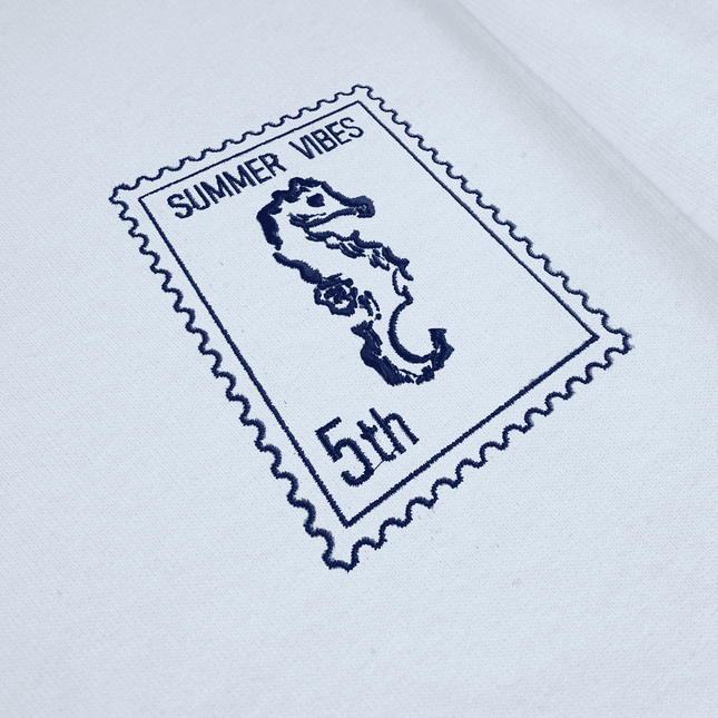 Seahorse - Summer Vibes 5th - Unisex Oversized T-Shirt - White