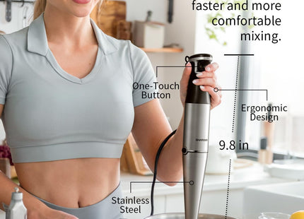 SHARDOR Hand Blender 1100W 5 in 1 Stick Blender 20 Speed Turbo Hand Whisk