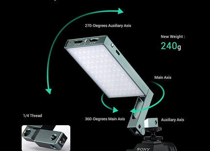 Godox M1 RGB LED Video Light Panel, Pocket Size, Music Mode, 15 FX & CCT Modes