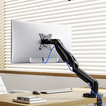 Single Monitor Arm 13 to 32 Inch Desk Mount Adjustable Stand VESA HUANUO