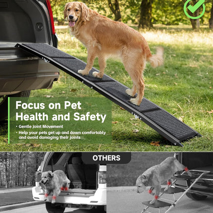 Dog Ramp 170cm Foldable Non Slip Pet Ramp for Cars Sofa Bed up to 250lbs Fellie