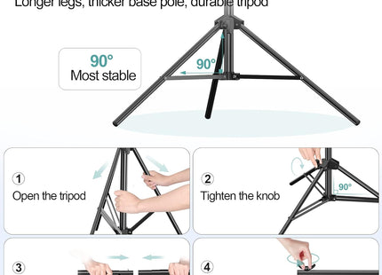 EMART 2.6x3m Backdrop Stand Kit – Adjustable Photo/Video Background Support