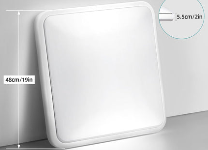 72W Modern 48cm LED Ceiling Light Square 6000K Daylight Flush Mount Lamp