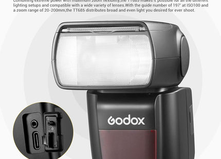 Godox TT685II-F TTL Camera Flash Speedlite GN60 HSS 1/8000s for Fuji Cameras