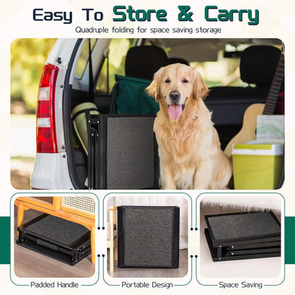 CJYMMFAN 170CM Folding Dog Car Ramp Non-Slip Pet Steps, Large Dogs up to 115KG