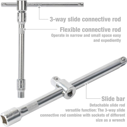 WORKPRO 172-Piece Cr-V Socket Set – 1/2", 3/8", 1/4" Drive, Ratchets & More