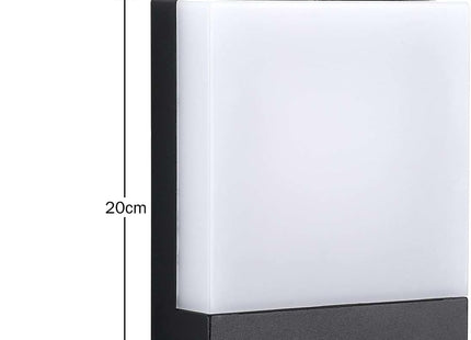 Outdoor Wall Light 18W Waterproof IP65 Sconce Warm White Black Lightsjoy