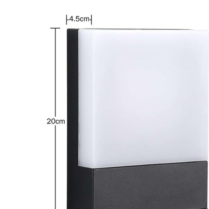 Outdoor Wall Light 18W Waterproof IP65 Sconce Warm White Black Lightsjoy