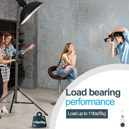 EMART 7ft Light Stands 2-Pack – Aluminum Tripods with Case for Studio Gear