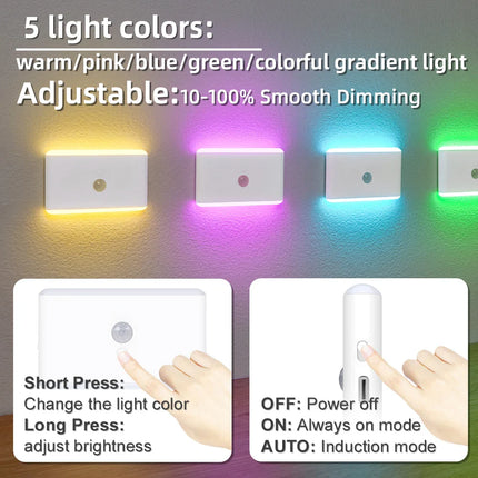 LED Motion Sensor Night Light, 3 Modes Stair Lamp