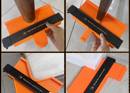 Contour Gauge 10 Inch Adjustable Profile Ruler with Lock 25cm Tool Charfia