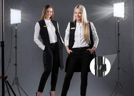 Video Lights 2-Pack LED with 63" Tripods Dimmable USB Studio Kit Obeamiu