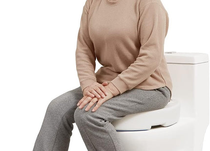 Hinged Toilet Seat Riser Raised Elongated Elevated Seat 10cm OasisSpace