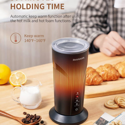Electric Milk Frother and Steamer 300ml Hot Cold Foam Maker SHARDOR