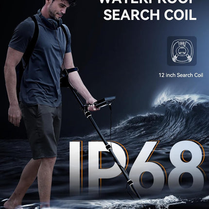 Professional Metal Detector Waterproof 30cm Coil Dual LCD SUNPOW