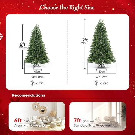 Artificial Christmas Tree 7ft 210cm Full Bushy 100% PE Tips SALCAR