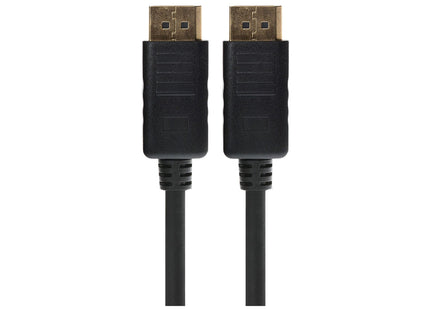 Maplin Lockable 4K Ultra HD DisplayPort Cable - Black, 1m