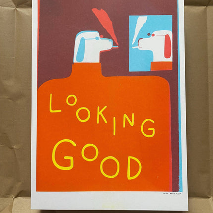 Looking Good Dog risograph print (A3)