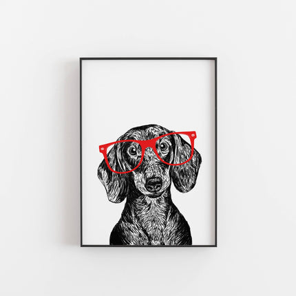 Dachshund Dog Print