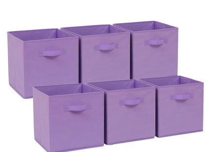 6 Pack Fabric Storage Cube Box - 30cm Foldable Organiser Boxes Home Organisation