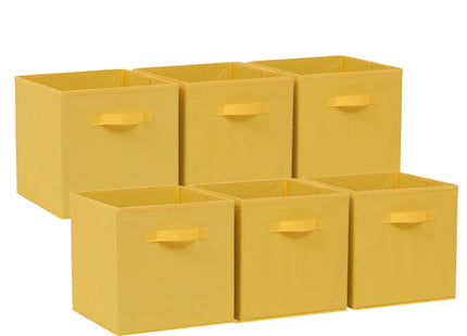 6 Pack Fabric Storage Cube Box - 30cm Foldable Organiser Boxes Home Organisation