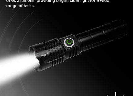 Maplin LED 600 Lumens Lithium Rechargeable Torch