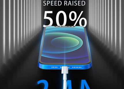 Premium iPhone USB-A to Lightning Charging Cable MFi Certified 1m Each 2 Pack