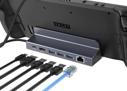 Steam Deck Charging Dock 6-in-1 Docking Station with 4K HDMI TV Monitor Adapter