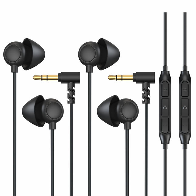 Hearprotek Sleep Earbuds, 2 Pairs Soft Comfortable in-Ear Earphones with mic-Low Profile Noise Reduction Headphones for Sleeping on Side, snoring,